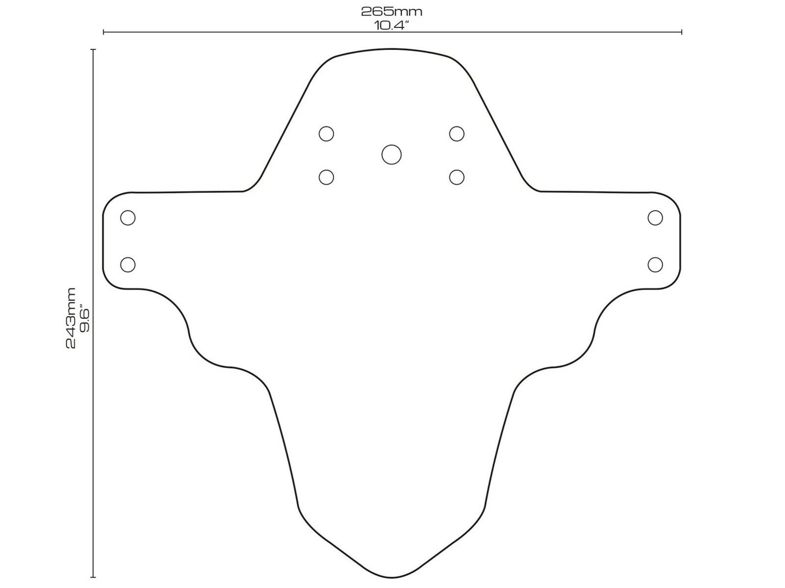 All-mountain-style AMS Garde Boue Avant Noir Et Blanc Mud Guard – Image 4