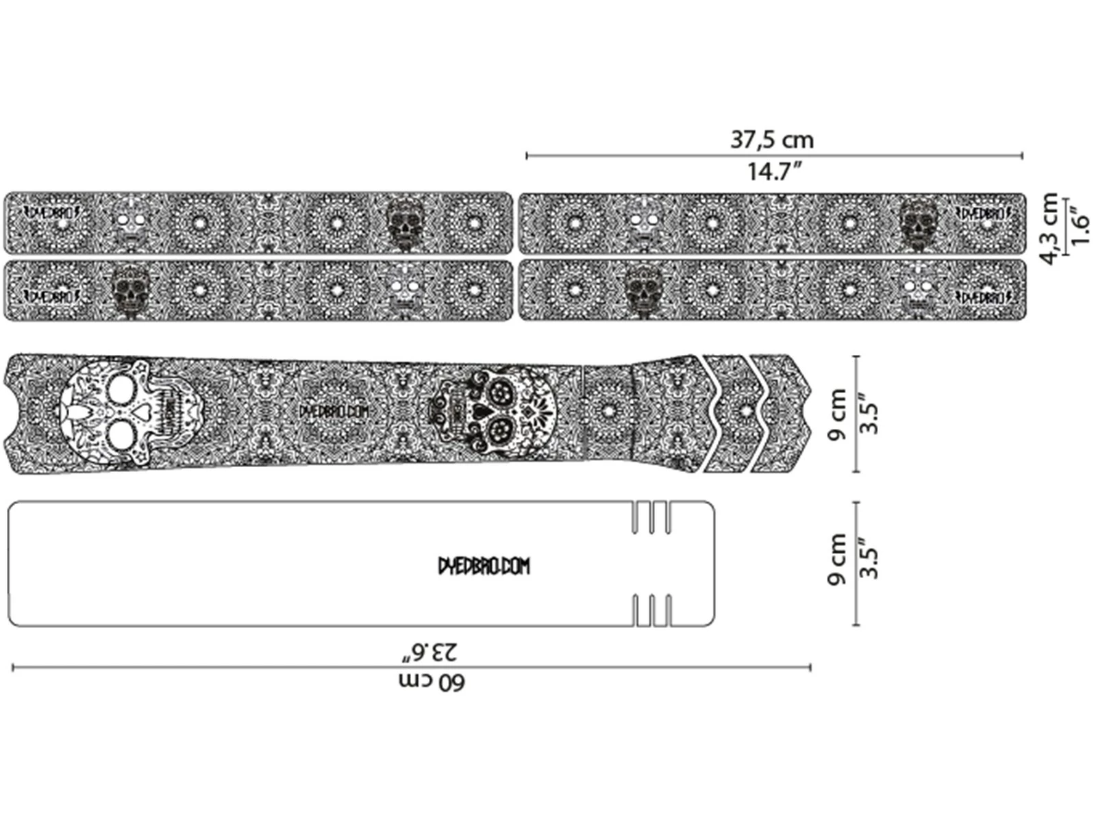DYEDBRO “Día De Muertos” Stickers De Protection De Cadre VTT – Image 2