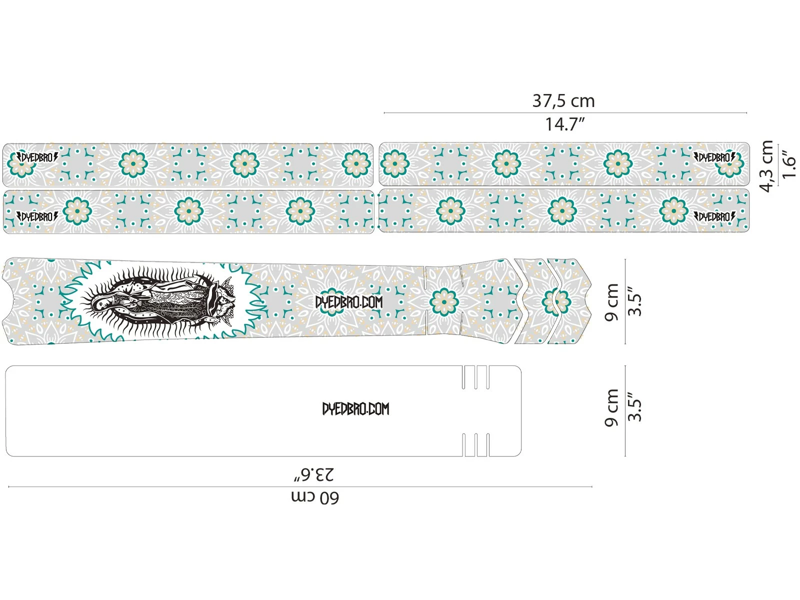 DYEDBRO “Guadalupe” Stickers De Protection De Cadre VTT – Image 5
