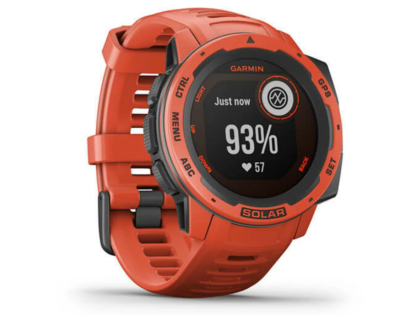 GARMIN Instinct Solar Rouge Feu Standard Edition Montre Connectée GPS – Image 2