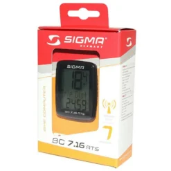 SIGMA BC 7.16 Compteur ATS Noir Sans Fil (7 Fonctions)