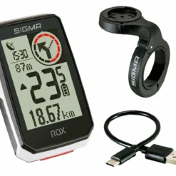 SIGMA Compteur ROX2.0 GPS Blanc Support Cintre