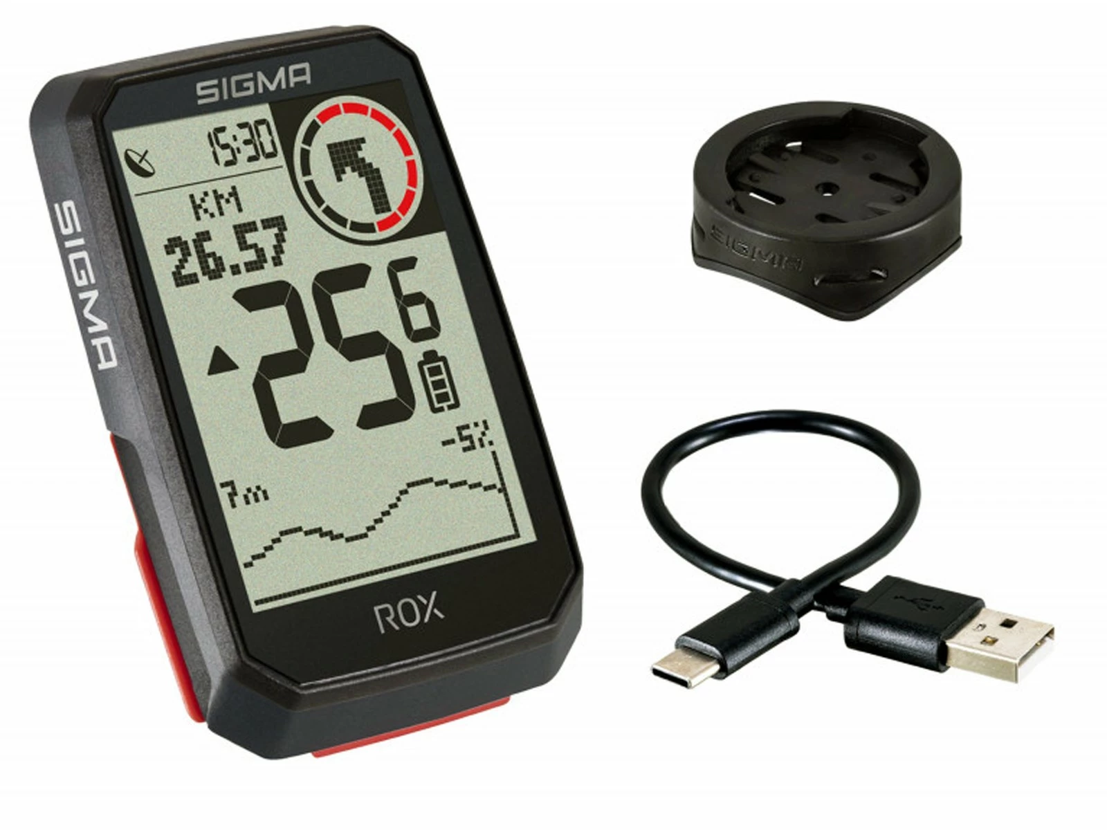 SIGMA Compteur ROX4.0 GPS Noir Altimètre